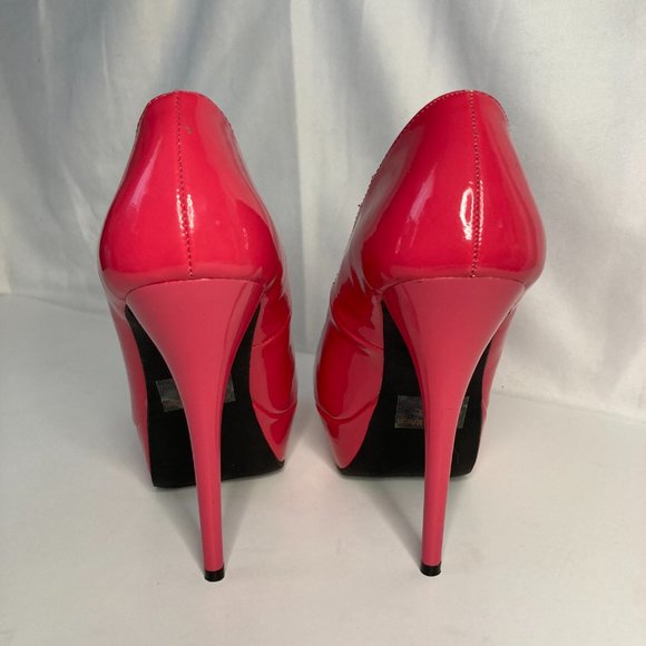 NEW Charlotte Russe Platform High Heel Shoes Size 6 Pretty Pink - Picture 3 of 8